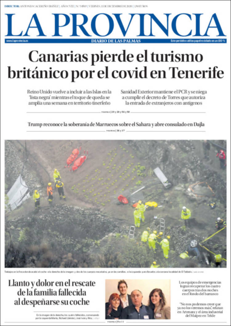 Portada de La Provincia (España)