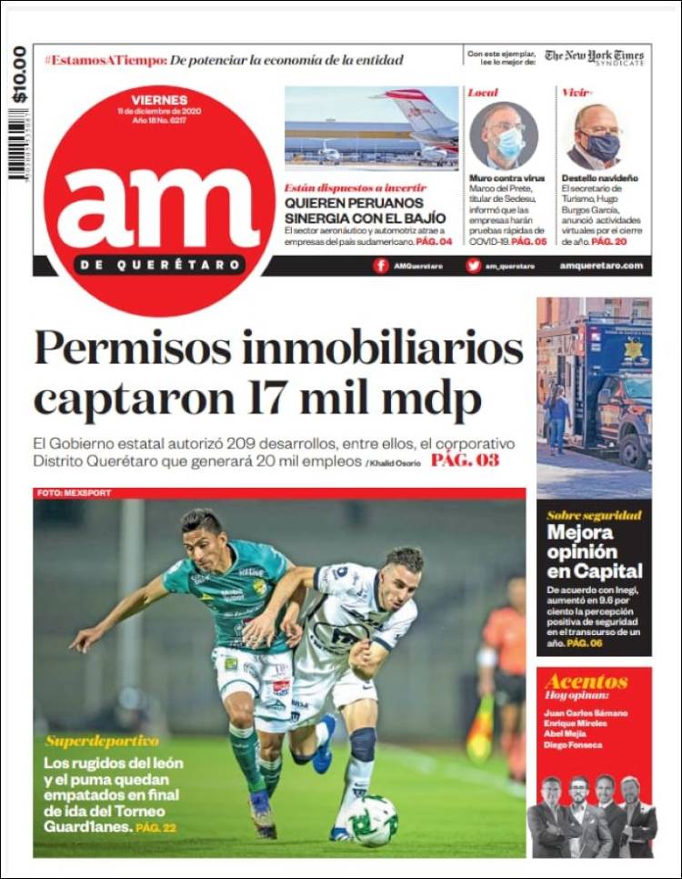 Portada de A.M. Querétaro (México)