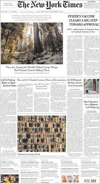 Portada de New York Times (USA)