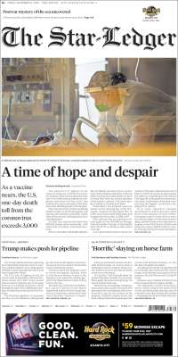 Portada de Star-Ledger (USA)