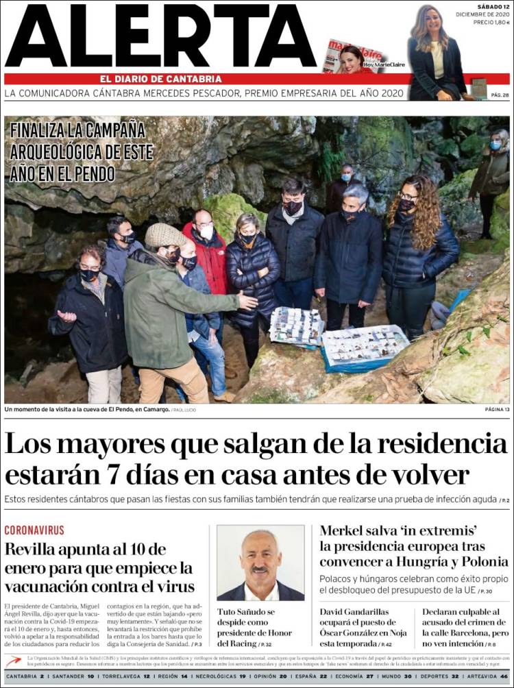 Portada de Alerta - El Diario de Cantabria (Spain)