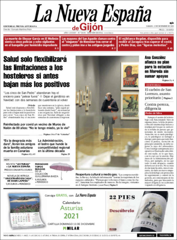 Portada de La Nueva España - Gijón (España)