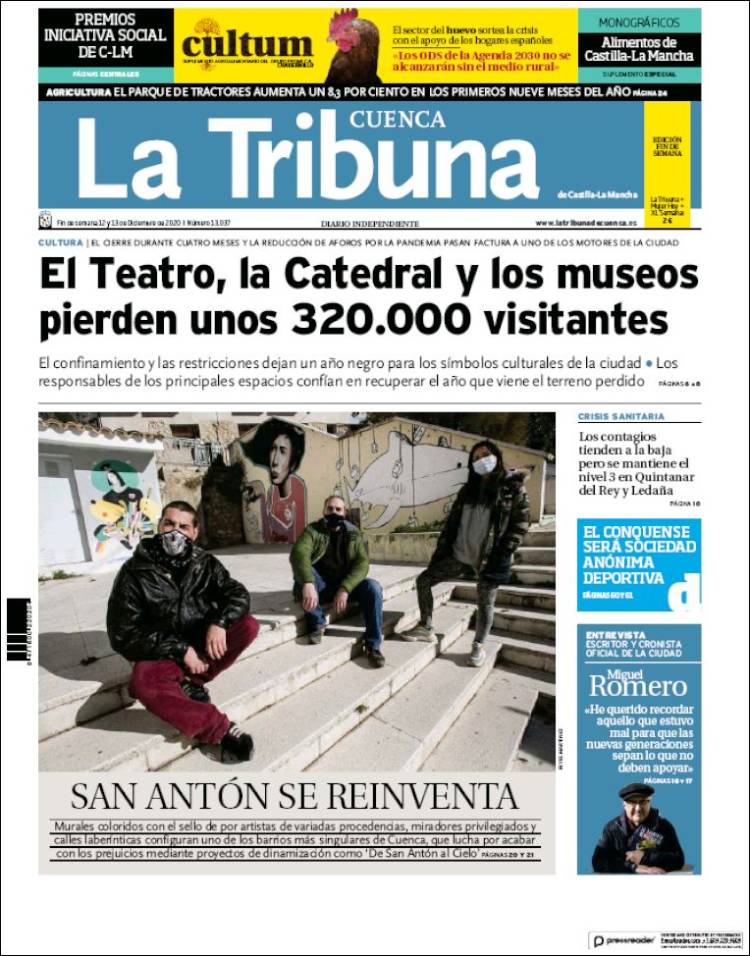 Portada de La Tribuna de Cuenca (España)