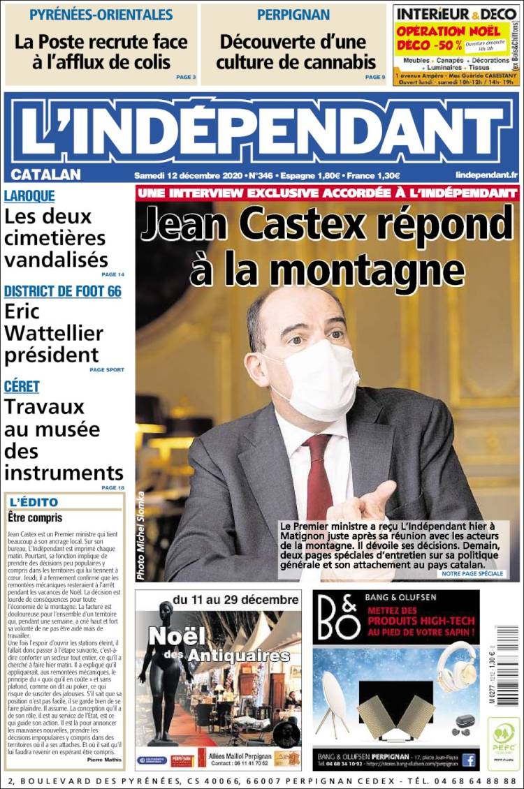 Portada de Le Indépendant (Francia)