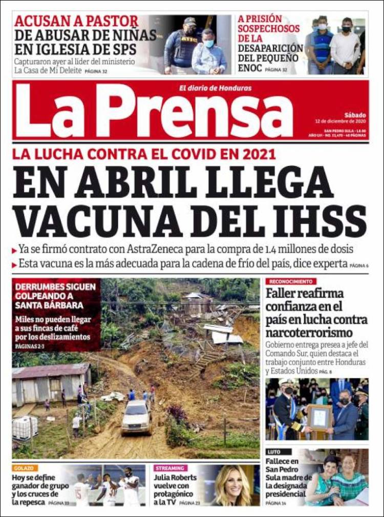 Portada de La Prensa (Honduras)