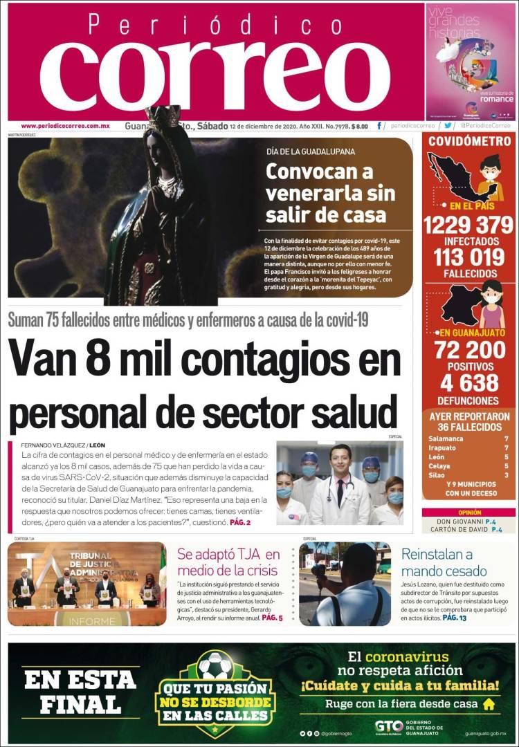 Portada de Correo - El diario del Estado de Guanajuato (México)