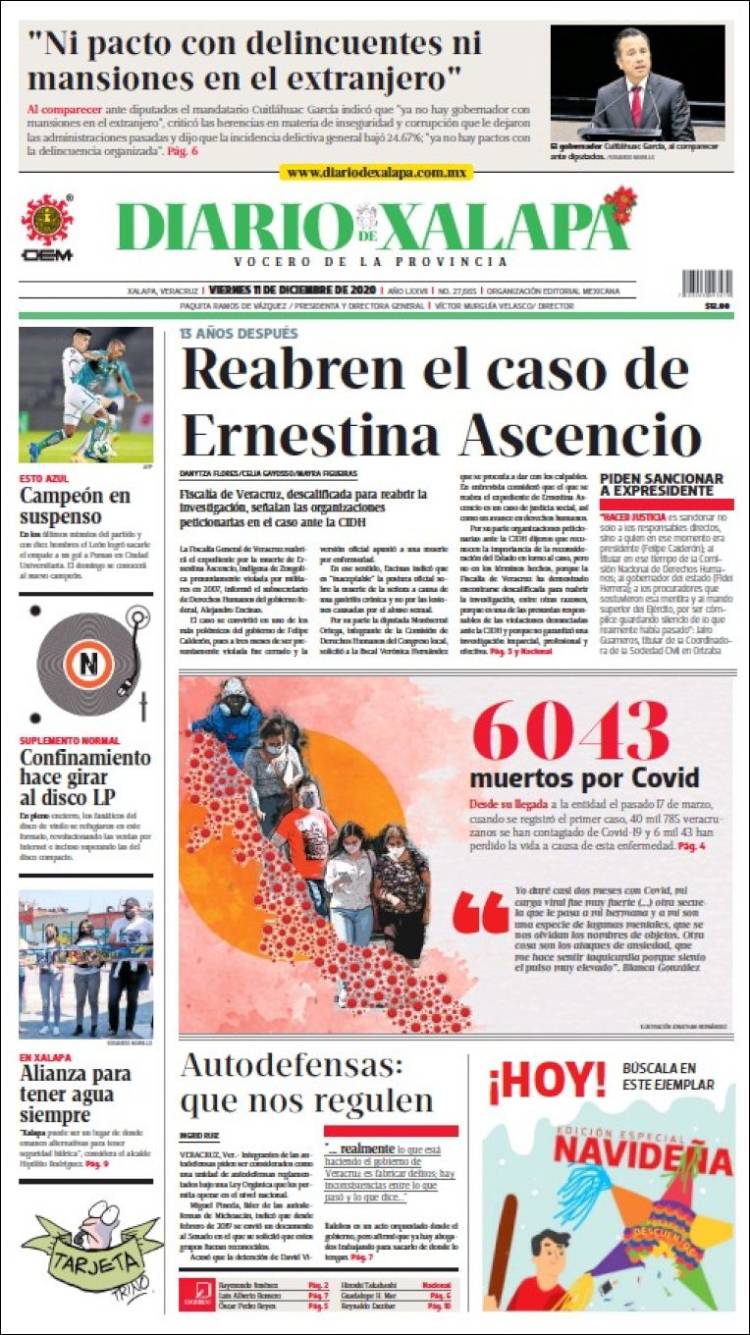 Portada de Diario de Xalapa (México)