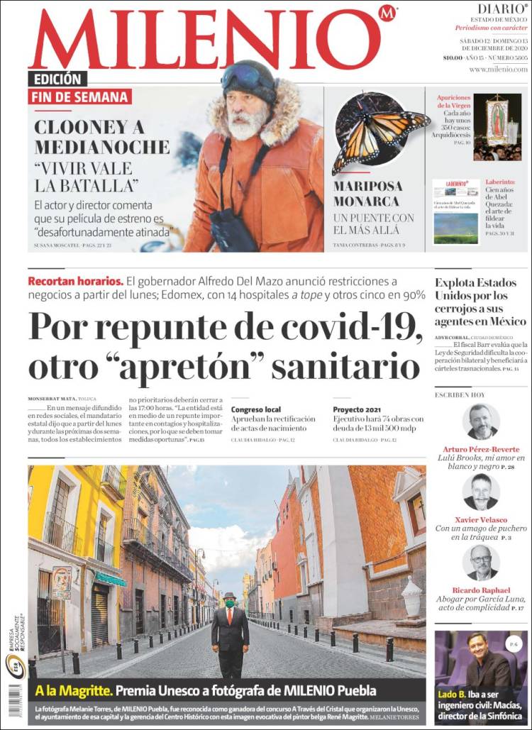 Portada de Milenio - Estado de México (México)