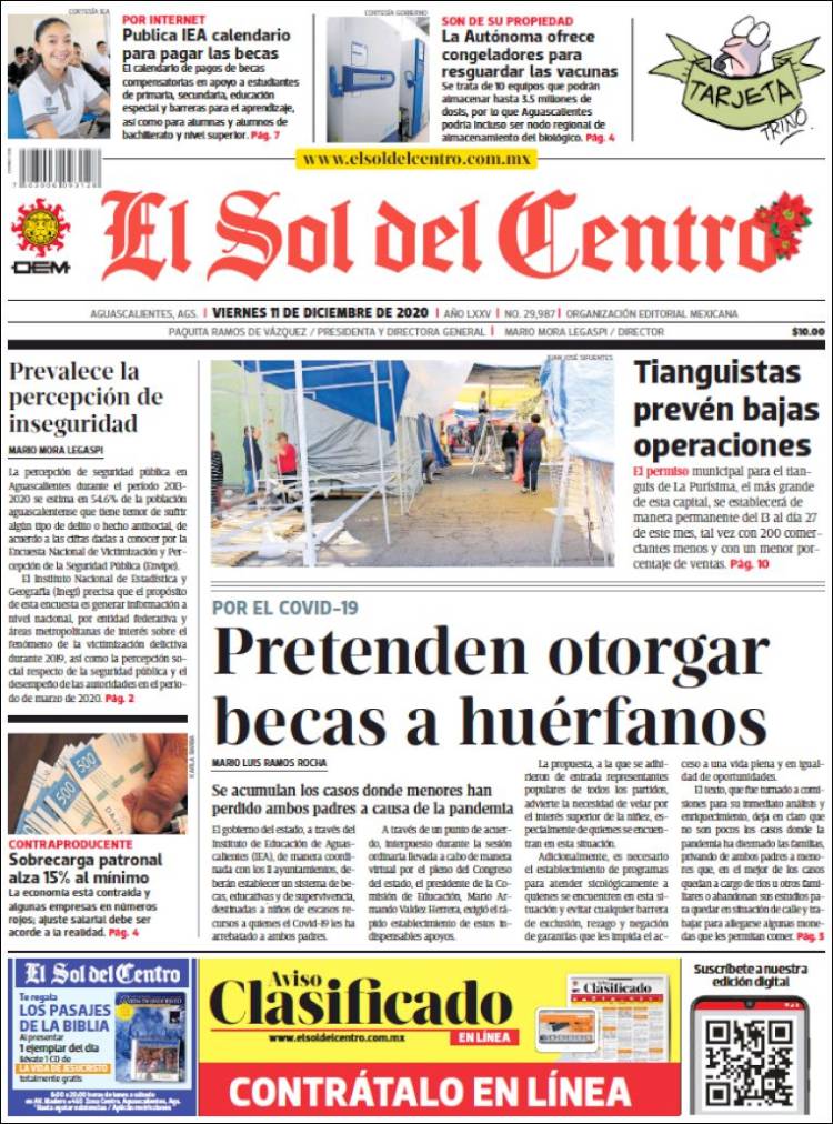Portada de El Sol del Centro (México)