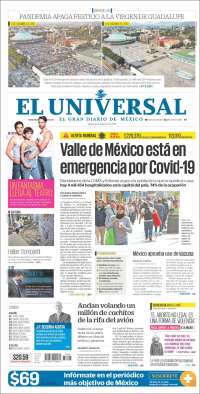 Portada de El Universal (Mexico)