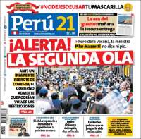 Portada de Perú 21 (Peru)