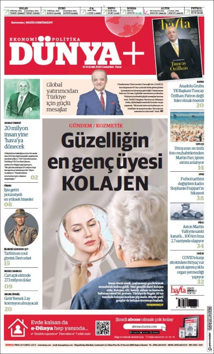 Portada de Dünya (Turqu&iacute;a)