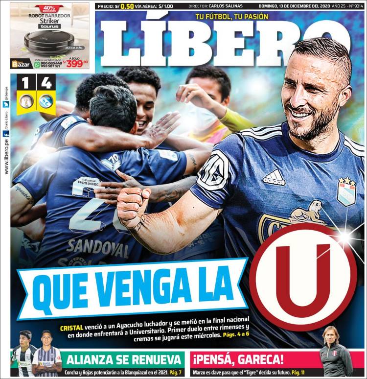 Portada de Líbero (Perú)