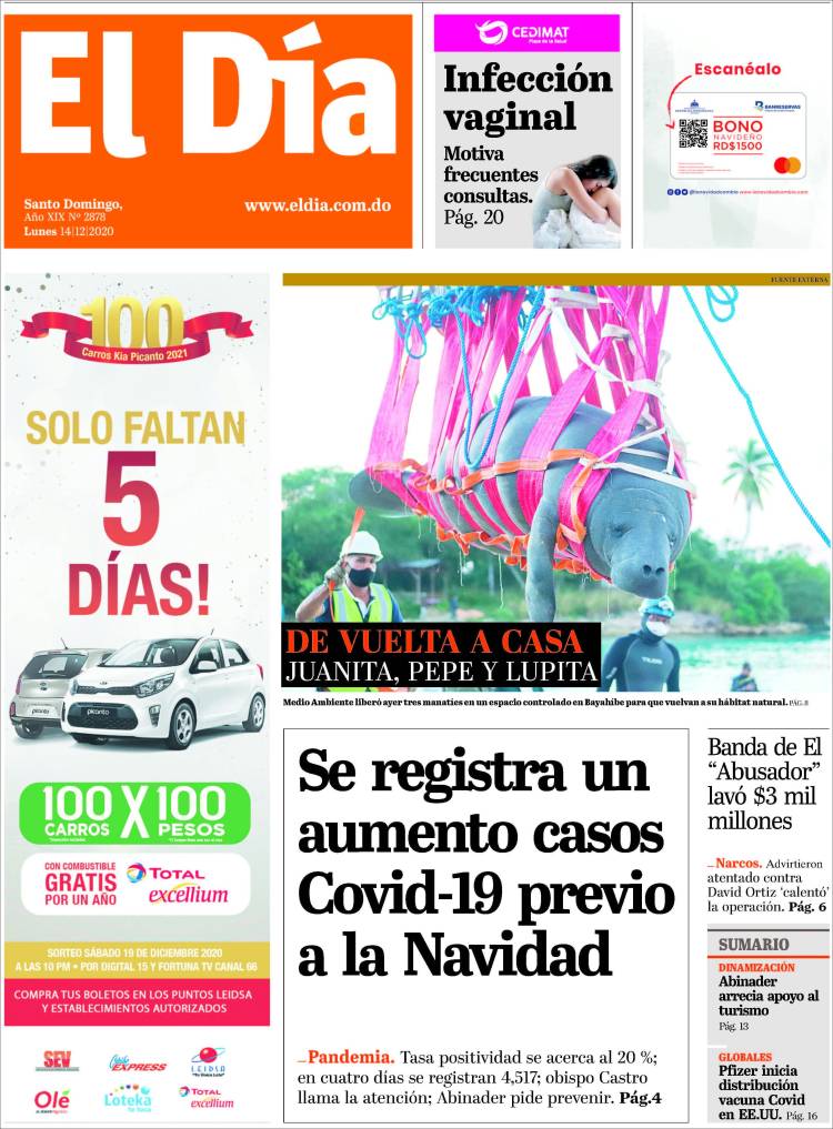 Portada de El Día (R. Dominicana)