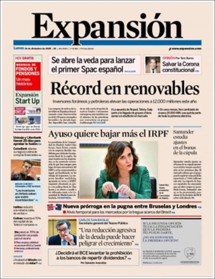 Portada de Expansión (Espa&ntilde;a)