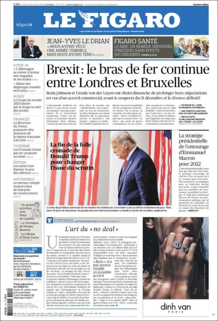 Portada de Le Figaro (Francia)