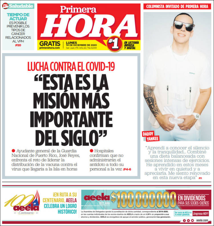 Portada de Primera Hora (Puerto Rico)