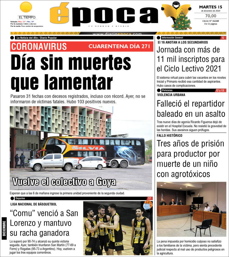 Portada de Diario Época (Argentina)