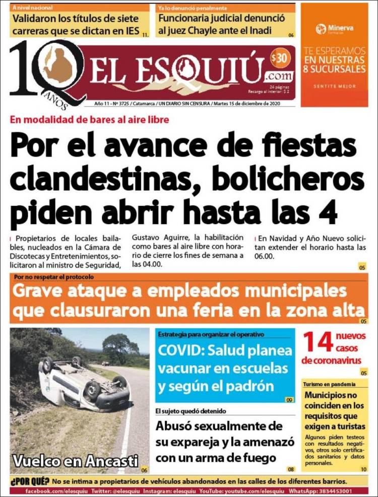 Portada de El Esquiu (Argentina)