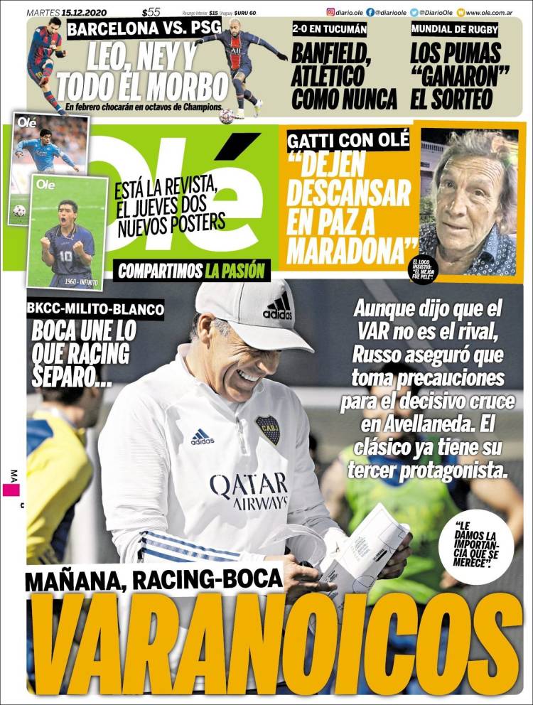 Portada de Olé (Argentina)