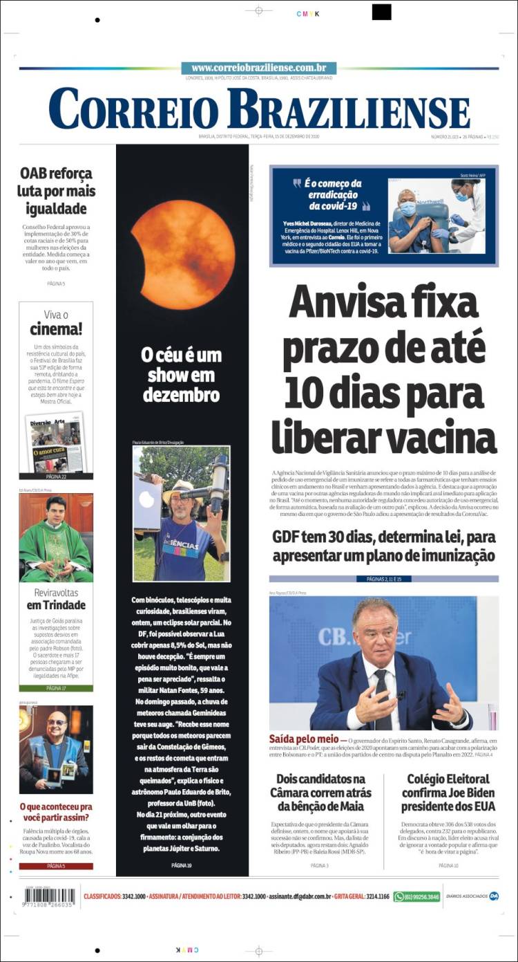 Portada de Correio Braziliense (Brasil)