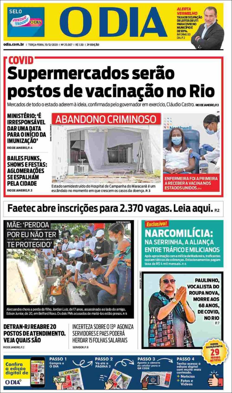 Portada de O Dia (Brasil)