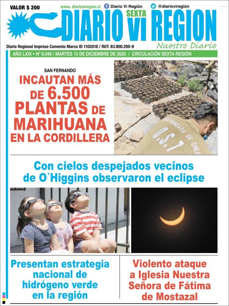 Portada de Diario VI Región (Chile)