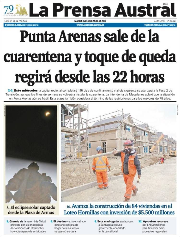 Portada de El Magallanes (Chile)