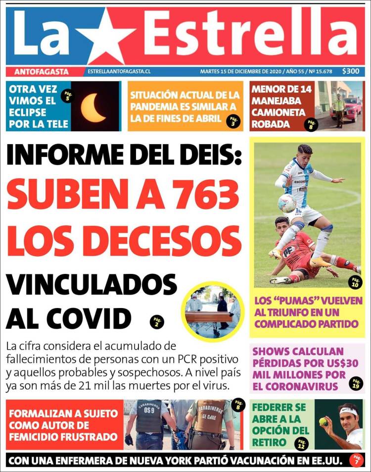 Portada de La Estrella del Norte (Chile)