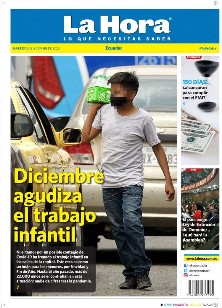 Portada de La Hora - Ecuador (Ecuador)