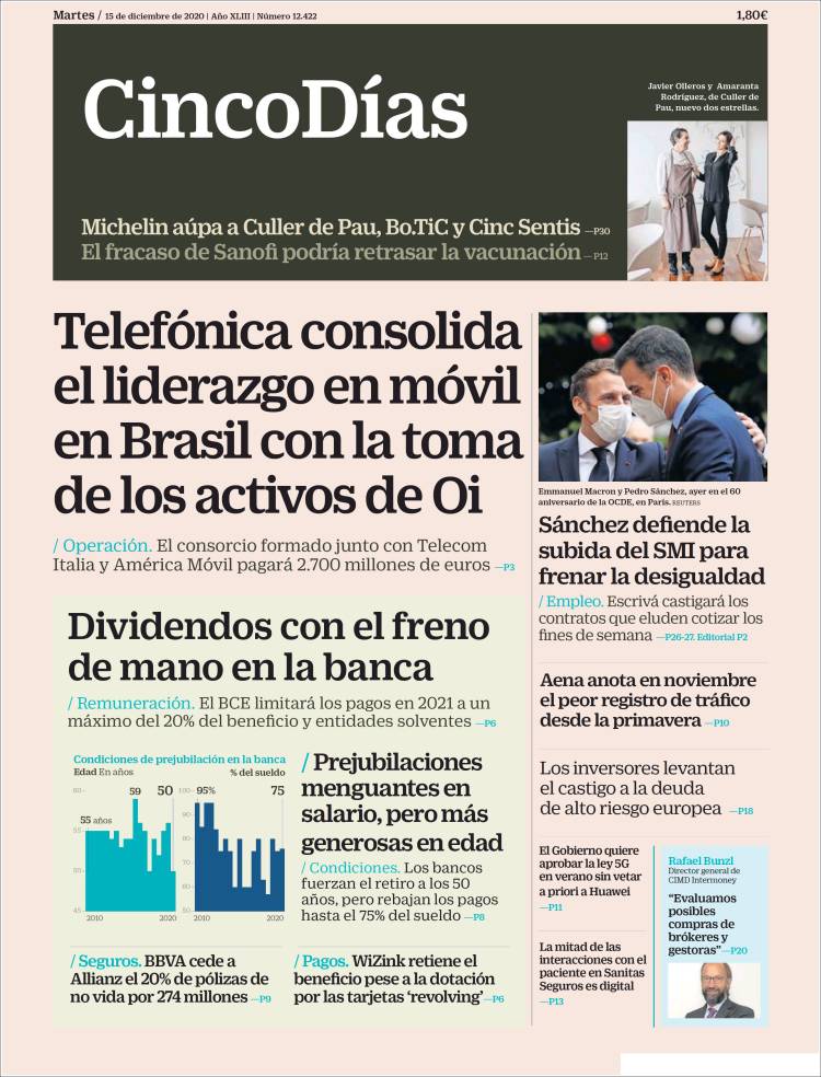 Portada de Cinco Días (Espa&ntilde;a)