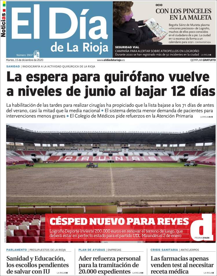 Portada de El Día de La Rioja (Espa&ntilde;a)