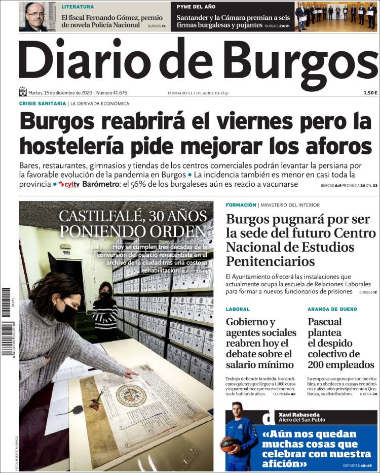 Portada de Diario de Burgos (Espa&ntilde;a)