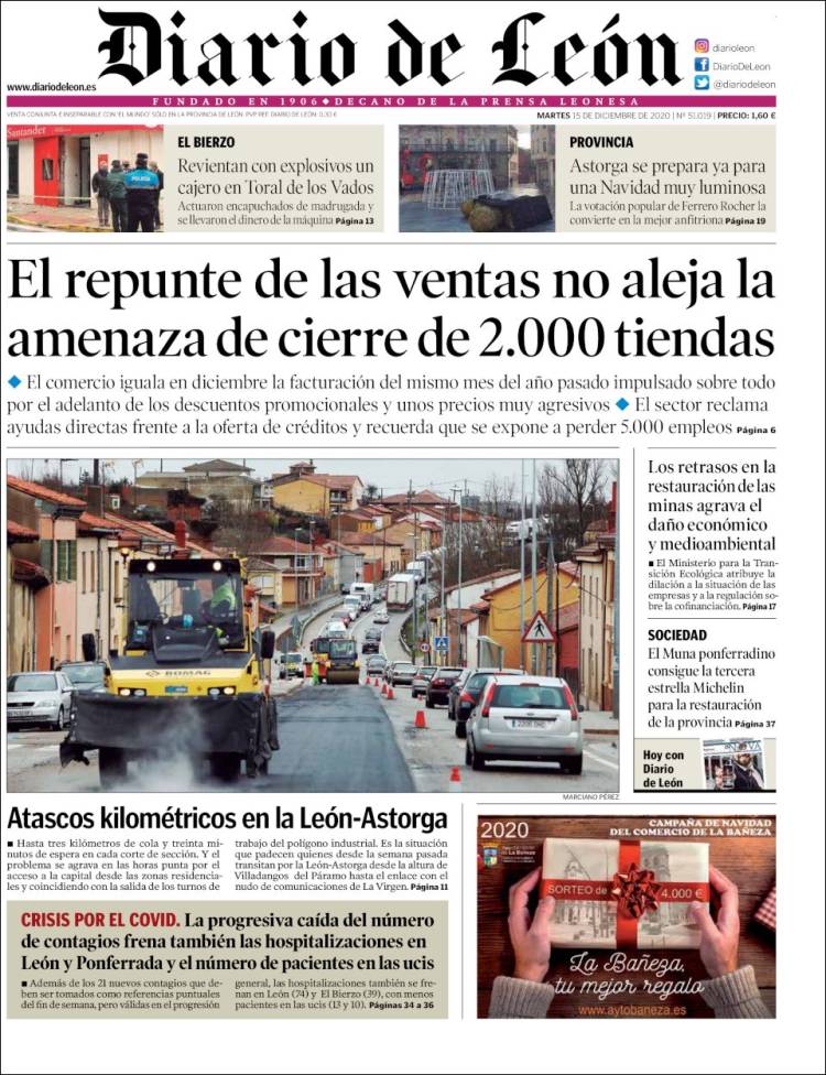 Portada de Diario de León (Espa&ntilde;a)