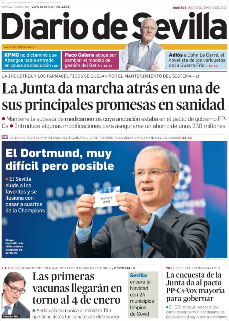 Portada de Diario de Sevilla (Espa&ntilde;a)