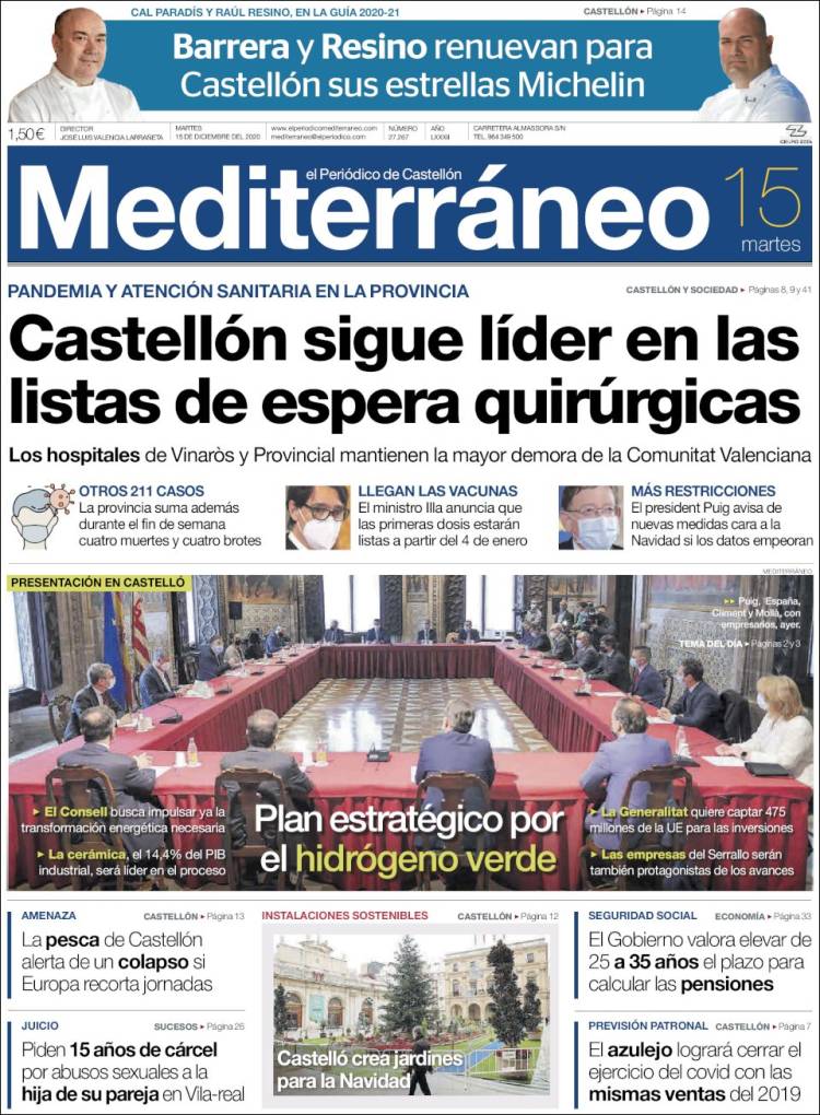 Portada de El Periódico Mediterraneo (Espa&ntilde;a)