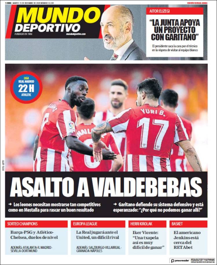 Portada de Mundo Deportivo Bizkaia (Espa&ntilde;a)