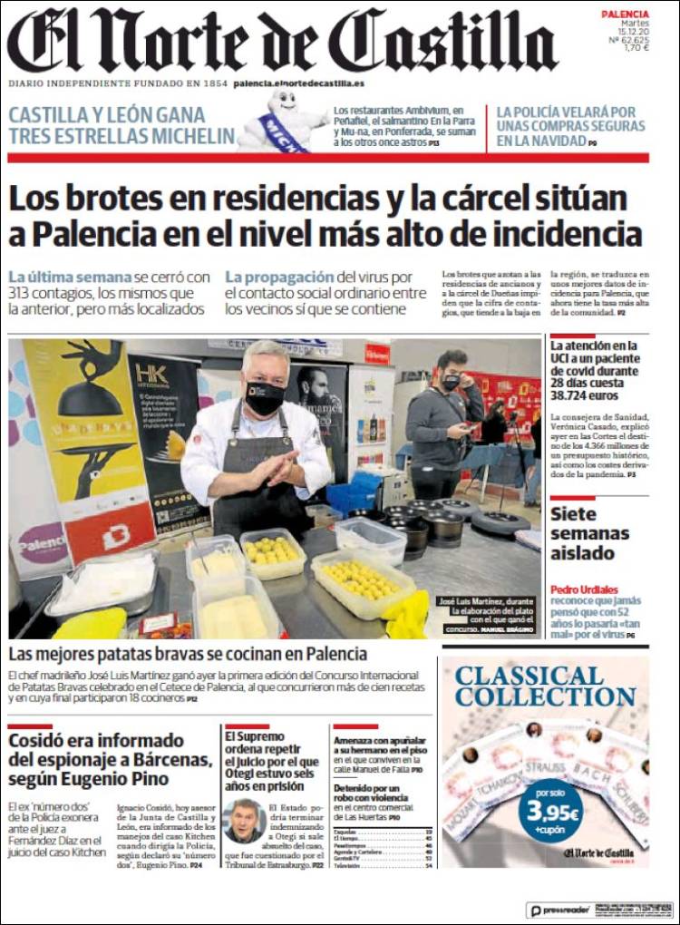 Portada de Norte de Castilla - Palencia (Espa&ntilde;a)