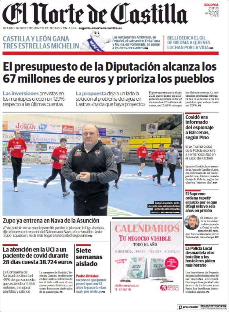 Portada de Norte de Castilla - Segovia (Espa&ntilde;a)