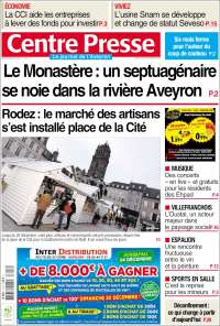 Portada de Centre Presse (Francia)