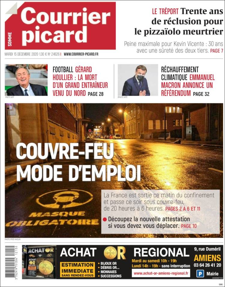 Portada de Courrier Picard (Francia)