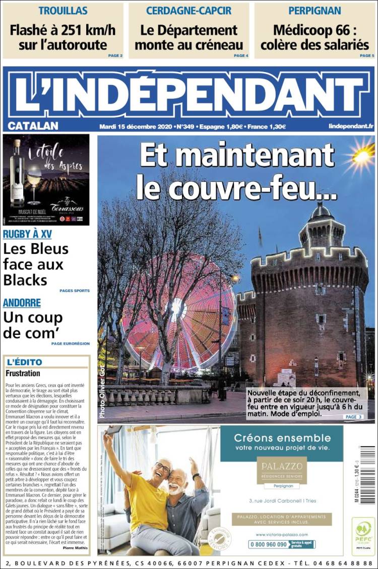 Portada de Le Indépendant (Francia)