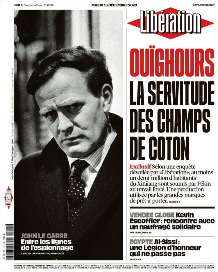 Portada de Libération (Francia)