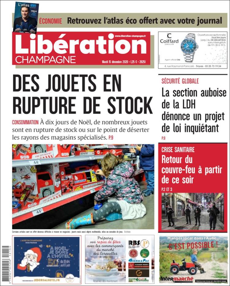 Portada de Libération Champagne (Francia)