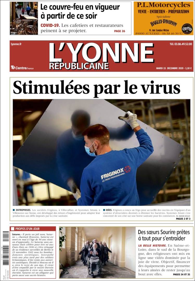 Portada de L'Yonne-Républicaine (Francia)