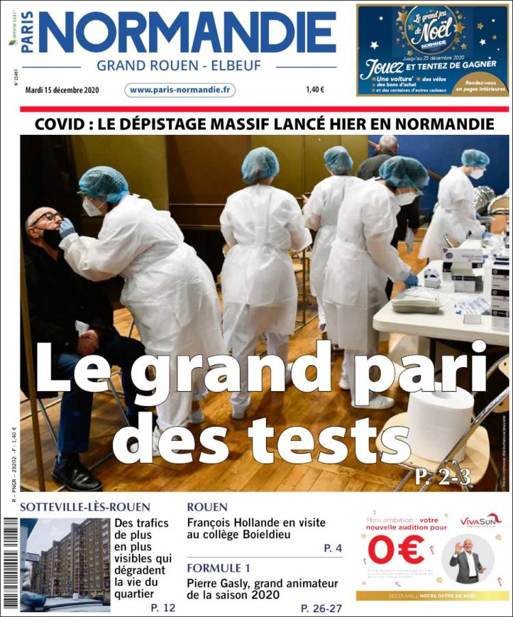 Portada de Paris Normandie (Francia)