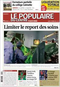 Portada de Le Populaire du Centre (Francia)
