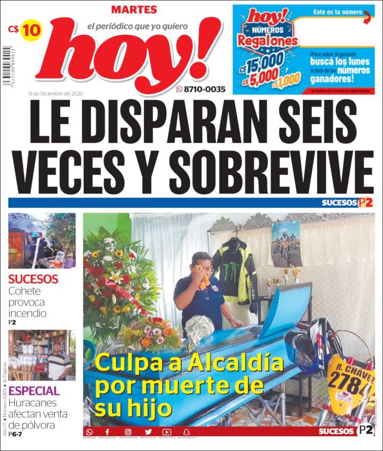 Portada de Hoy (Nicaragua)
