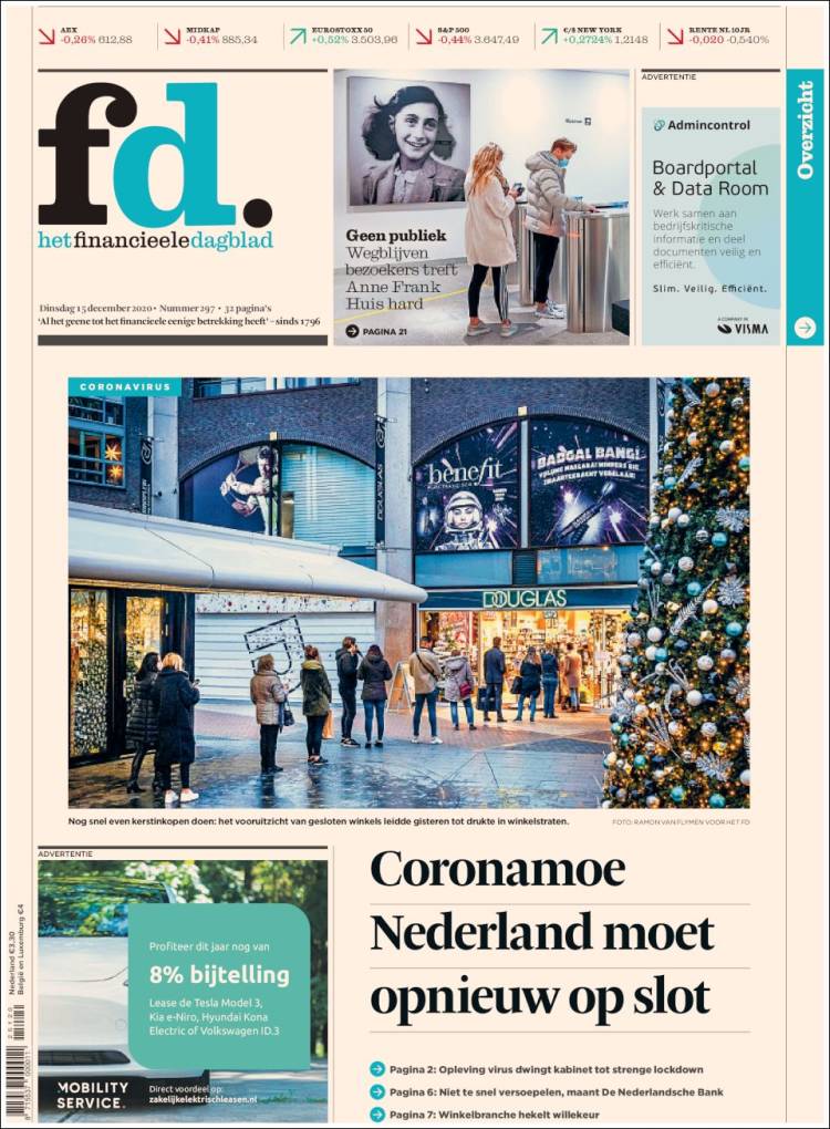 Portada de Het Financieele Dagblad (Pa&iacute;ses Bajos)
