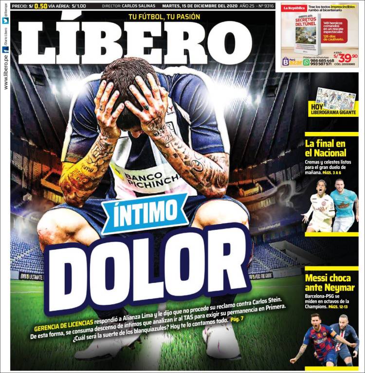 Portada de Líbero (Per&uacute;)